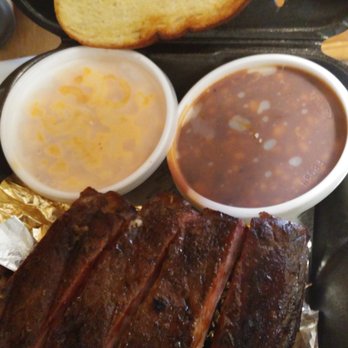 Sonny's BBQ - Rib sampler with baked beans and mac n cheese - Barbeque Near Me - Lawrenceville, Georgia