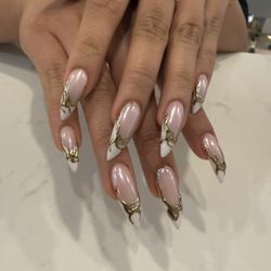 Colome Nails - Hard gel French chrome nails