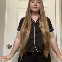 Color Haven by Katrin - The before of my hair front view that I sent to Kat. I liked the length but I had so many split ends- she needed a trim and some framing.