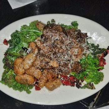 Formaggio Grill - Gnocchi with mushrooms, parmesan and kale. - Seafood Near Me - Kailua, Hawaii Formaggio Grill - Gnocchi with mushrooms, parmesan and kale. - Seafood Near Me - Kailua, Hawaii