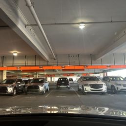 Parking lot to pick up rental cars