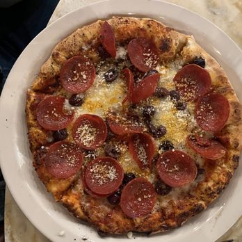 Carrabba's - The Original on Voss - Pepperoni and Black olive pizza - Italian Near Me - Houston, Texas Carrabba's - The Original on Voss - Pepperoni and Black olive pizza - Italian Near Me - Houston, Texas