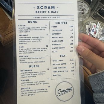 Scram - menu - Breakfast & Brunch Near Me - Jersey City, New Jersey