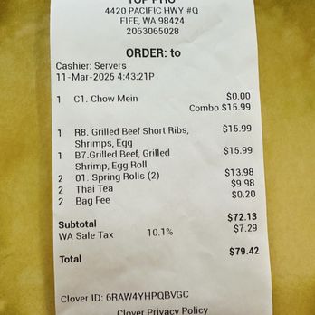 Top Pho - 3/11/25 - Vietnamese Near Me - Fife, Washington Top Pho - 3/11/25 - Vietnamese Near Me - Fife, Washington