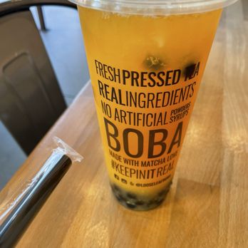 Loose Leaf Boba Company - POG Agua Fresca (3/5) Boba (4.5/5) - Bubble Tea Near Me - Long Beach, California Loose Leaf Boba Company - POG Agua Fresca (3/5) Boba (4.5/5) - Bubble Tea Near Me - Long Beach, California