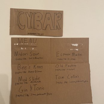 Cybar - Drink menu - Bars Near Me - San Francisco, California Cybar - Drink menu - Bars Near Me - San Francisco, California