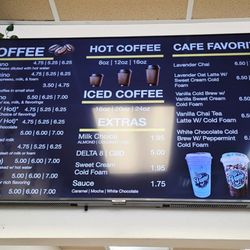 The café menu