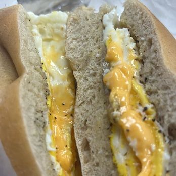 Bagel Lovers of Patchogue - Egg and Cheese on Plain Bagel - Bagels Near Me - Patchogue, New York
