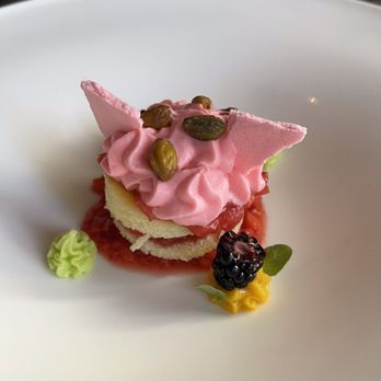 All Spice - Strawberry mousse - the only let down from our meal - Indian Near Me - San Mateo, California