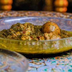 PARSI-Persian & Halal Restaurant - Gfhormeh Sabzi 
Traditional Persian stew in Madrid. Slow- cooked herbs, beef, and dried lime only at PARSI, Persian halal restaurant.