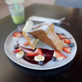 Everyday Eatery - French Toast Forever, Matcha Lavender Latte - Cafes Near Me - Irvine, California