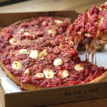 Blue Line Pizza - Deep dish Chicago Chop - Pizza Near Me - Mountain View, California