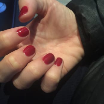 LAN Beauty Salon - Basic red gel on short nails - Hair Salons Near Me - Berkeley, California LAN Beauty Salon - Basic red gel on short nails - Hair Salons Near Me - Berkeley, California