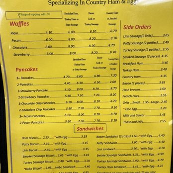 Triangle Waffle - Menu - Diners Near Me - Dunn, North Carolina