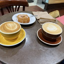 Coffee and a donut Coffee and a donut