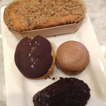 Ellie's - Coffee cake, dark chocolate cream puff, chocolate macaroon, and chocolate Madeline - Breakfast & Brunch Near Me - Providence, Rhode Island Ellie's - Coffee cake, dark chocolate cream puff, chocolate macaroon, and chocolate Madeline - Breakfast & Brunch Near Me - Providence, Rhode Island