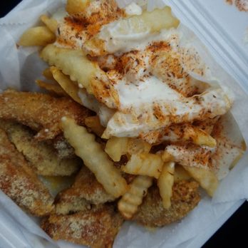 A Town Wings - Garlic parmesan wings & cajun ranch fries. - Chicken Wings Near Me - Huntsville, Alabama