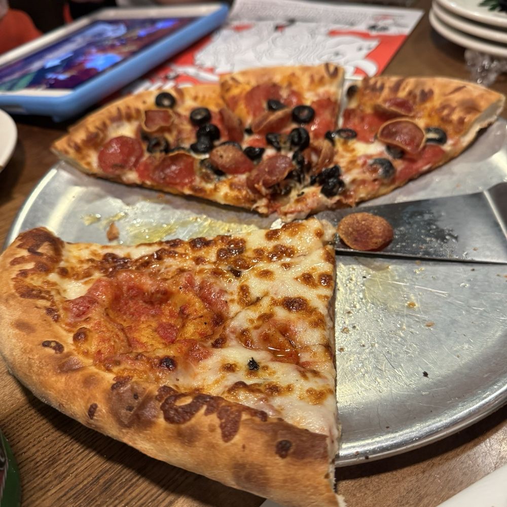 Hideaway Pizza - Half cheese half pepperoni and black olives - Pizza Near Me - Yukon, Oklahoma Hideaway Pizza - Half cheese half pepperoni and black olives - Pizza Near Me - Yukon, Oklahoma