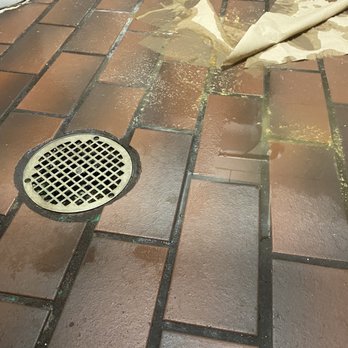 Denny's - a drain on a brick floor - American Near Me - Niagara Falls, New York Denny's - a drain on a brick floor - American Near Me - Niagara Falls, New York