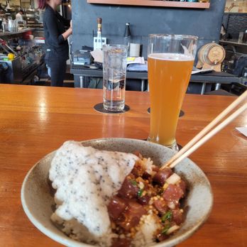Basalt - HH poke with rice - New American Near Me - Honolulu, Hawaii Basalt - HH poke with rice - New American Near Me - Honolulu, Hawaii