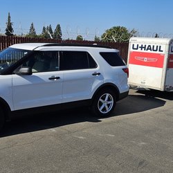 U-Haul of Modesto - Our car hooked up to the trailer!