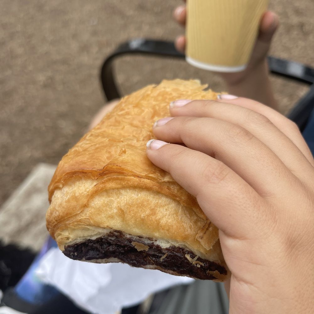 Hot Java - Chocolate croissant thrown away by my kid said filling tasted like a Tootsie Roll.  Must have been pretty bad. - Coffee & Tea Near Me - Long Beach, California