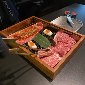 Chubby Cattle - A5 striploin, A5 Miyazaki wagyu short rib, A5 wagyu otoro thick cut, and A5 Miyazaki ribeye - Barbeque Near Me - Cerritos, California