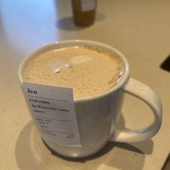 Starbucks - 1/10/26 Pistachio latte - Coffee & Tea Near Me - San Marino, California