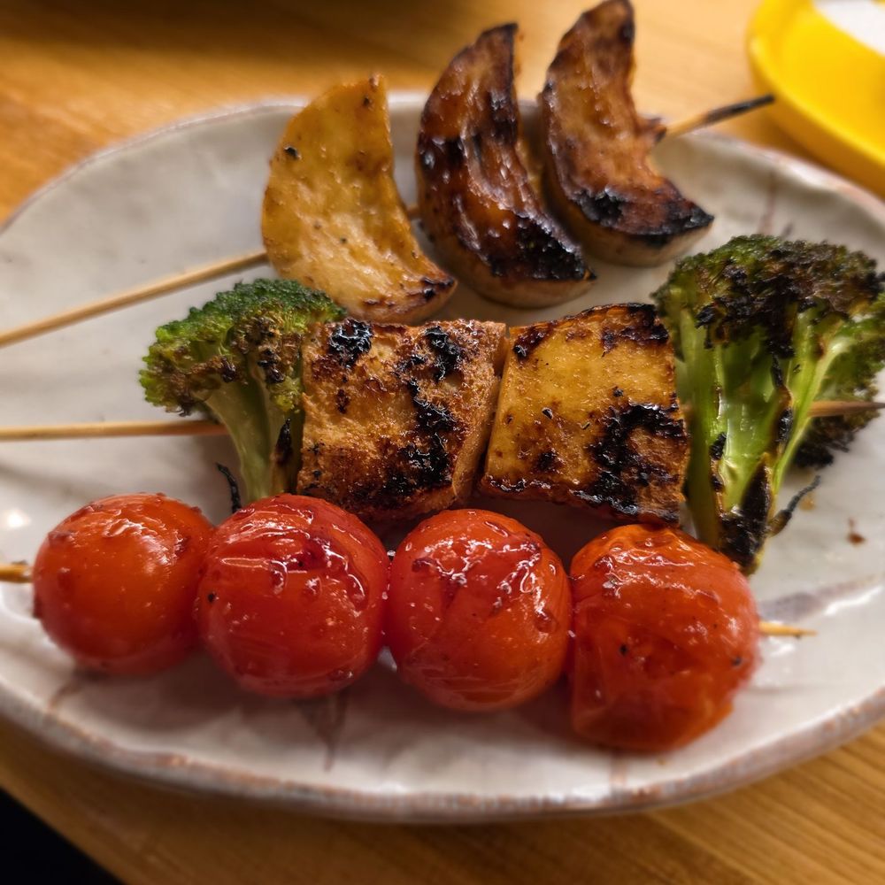 Ichiro Izakaya Yakitori - Tomatos, tofu/broccoli, seasonal mushrooms - Japanese Near Me - Fort Worth, Texas