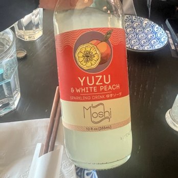 Beat Mazesoba - Yuzu White peach sparkling drink by Moshi - Ramen Near Me - Flushing, New York