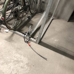 Cut bike lock from one of several bikes stolen at Rasa