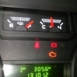 Penske - This is a photo of the fuel gauge when we returned our truck to the lot.
