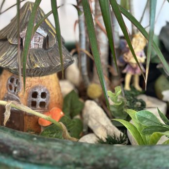 Das Boot Camp Restaurant & Bar - Fairy garden at the entrance (German Black Forest vibes) - German Near Me - Norman, Oklahoma