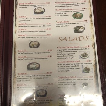 El Leon - a menu for a restaurant - Mexican Near Me - Arlington, Georgia