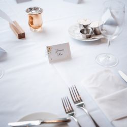 JASK Digital Print and Copying Solutions - Place cards. We provided an excel sheet to Huy with name, table number, and entree choice icon
