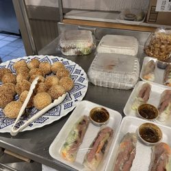 Little Saigon - Sesame balls and Spring Roll for take out.