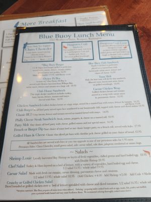 Menu photo 1 Blue Buoy Restaurant Westport, WA Menu photo 1 Blue Buoy Restaurant Westport, WA