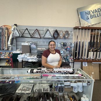 Nevada Spas & Billiards - This is Sabrina and she knows her pool knowledge. I Learned so much and I found my beautiful pool cue & new pool bag. Julie A - Pool & Hot Tub Service Near Me - Reno, Nevada Nevada Spas & Billiards - This is Sabrina and she knows her pool knowledge. I Learned so much and I found my beautiful pool cue & new pool bag. Julie A - Pool & Hot Tub Service Near Me - Reno, Nevada