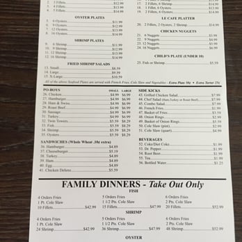 Le Cafe - Menu - Seafood Near Me - Breaux Bridge, Louisiana