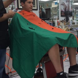 Miami Lakes Barber Shop - Placi getting his first haircut after treatments.
