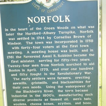 Norfolk Historical Marker Updated September 2025 Norfolk Village