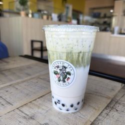 Infused Tea Lounge - Matcha with honey boba and coconut cream