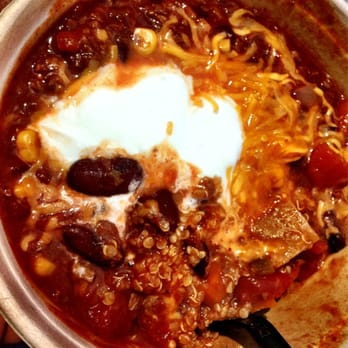 Protein Bar & Kitchen - Veggie quinoa chili from Protein Bar. - Vegan Near Me - Chicago, Illinois Protein Bar & Kitchen - Veggie quinoa chili from Protein Bar. - Vegan Near Me - Chicago, Illinois