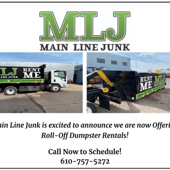Main Line Junk Removal - Main Line Junk now offering Dumpster Rentals - Junk Removal & Hauling Near Me - Havertown, Pennsylvania