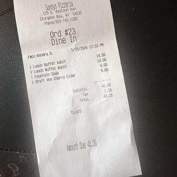 Sonny's Pizzeria - Pizza Near Me - Sturgeon Bay, Wisconsin
