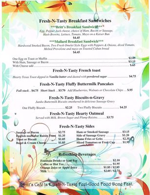 Menu photo 2 Britt's Cafe - Lakeland Lakeland, FL Menu photo 2 Britt's Cafe - Lakeland Lakeland, FL