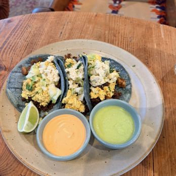 Little Saint - Chorizo scramble breakfast taco - Vegan Near Me - Healdsburg, California