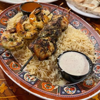 Casablanca Moroccan Restaurant - Shrimp and chicken kabob over rice - Middle Eastern Near Me - New Castle, Delaware Casablanca Moroccan Restaurant - Shrimp and chicken kabob over rice - Middle Eastern Near Me - New Castle, Delaware