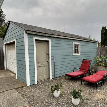 DaBella - siding replacement on garage, color: airman blue - Roofing Near Me - Vancouver, Washington DaBella - siding replacement on garage, color: airman blue - Roofing Near Me - Vancouver, Washington