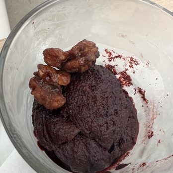 Steenbock's On Orchard - Berry sorbet with candied walnuts - New American Near Me - Madison, Wisconsin